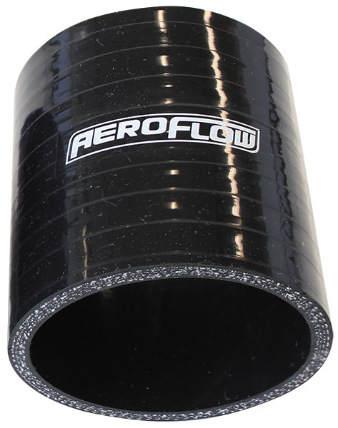 Gloss Black Straight Silicone Hose AF9201
 3" (76mm) Length. 3-Ply, 11/64"(4.5mm) Wall Thickness