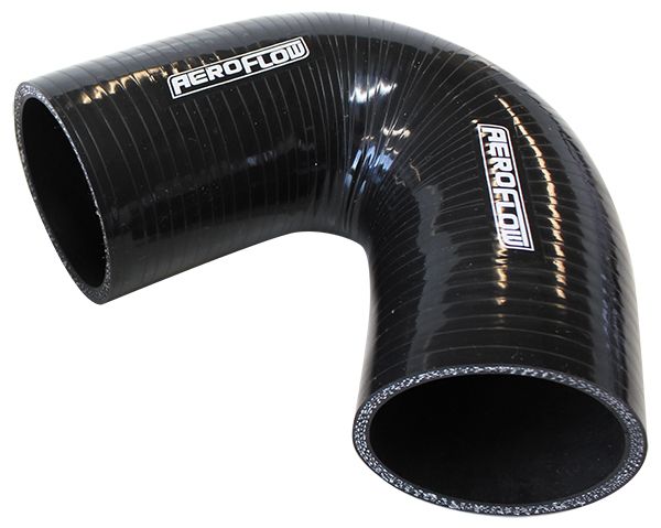 Aeroflow Gloss Black 135° Silicone Elbow Hose 2-1/4" (57mm) I.D AF9205-225