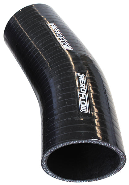 Gloss Black 23° Silicone Elbow Hose AF9207
 4-Ply, 5.3mm Wall Thickness, 125mm Leg