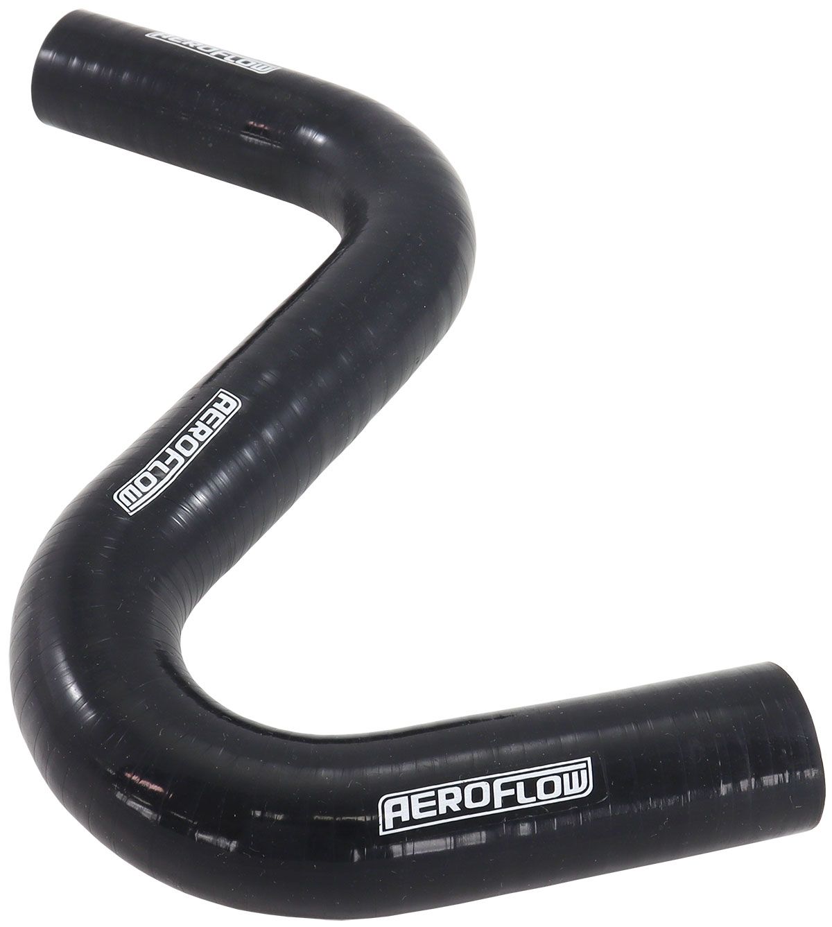 Aeroflow Gloss Black Silicone Z Bend Heater Hose 1-1/4" (32mm) I.D AF9240-125