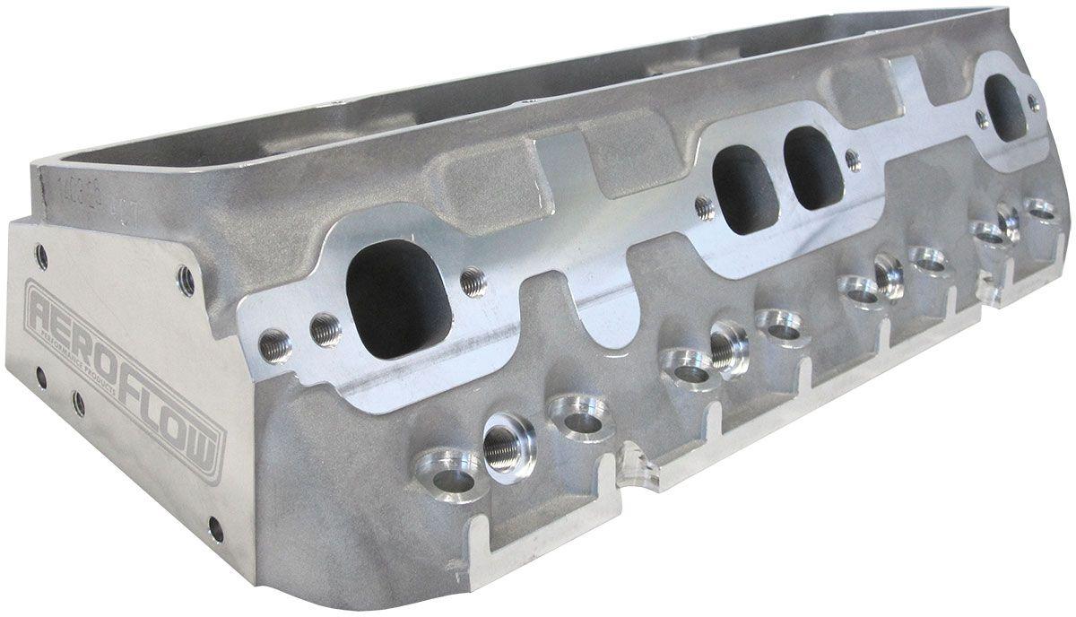 Aeroflow Bare Small Block Chev 327-350-400 186cc Aluminium Cylinder Heads with 67cc Chamb