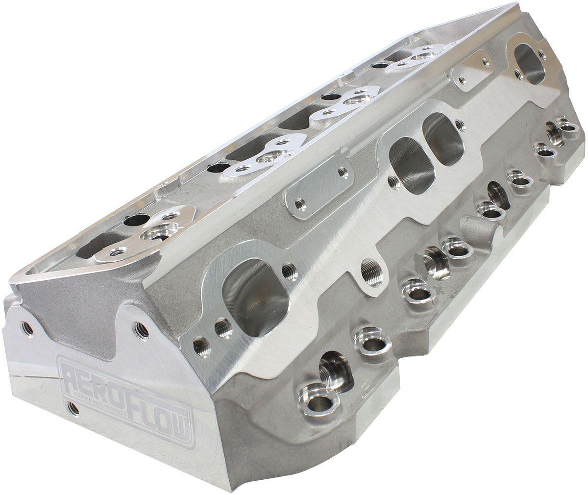 Aeroflow Bare Small Block Chev 327-350-400 213cc CNC Ported Aluminium Cylinder Heads with