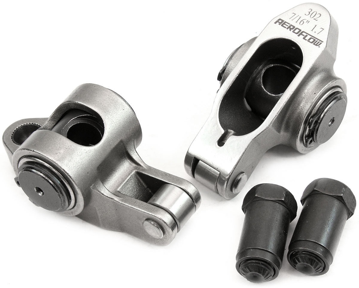 Aeroflow Small Block Ford Windsor 289-351 Stainless Steel Roller Rocker Set - 1.7 Ratio