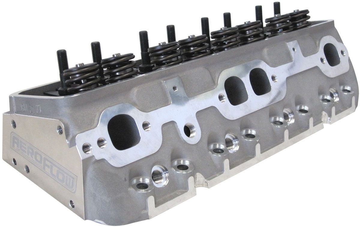 Aeroflow Complete Small Block Chev 327-350-400 204cc Aluminium Cylinder Heads with 67cc C