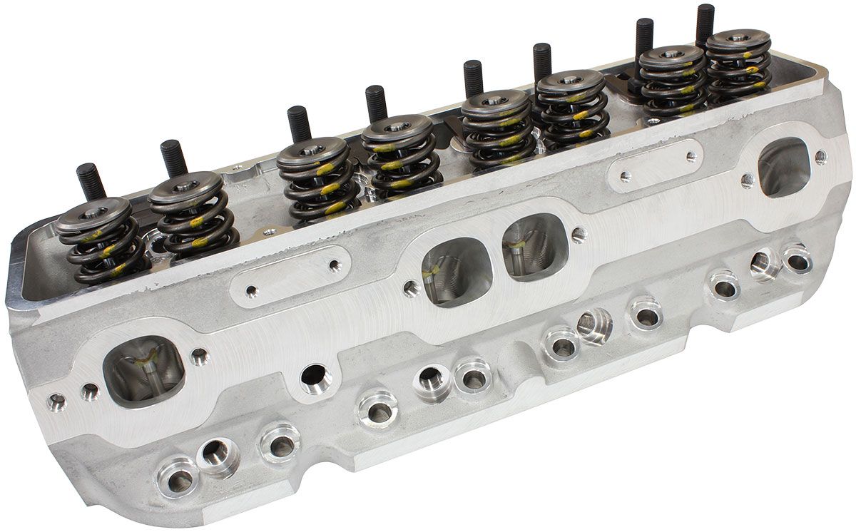 Complete Small Block Chev 327-350-400 213cc CNC Ported Aluminium Cylinder Heads with 68cc Chamber (Pair) 
2.15" x 1.30" Intake Port, 1.45" x 1.50" Exhaust Port