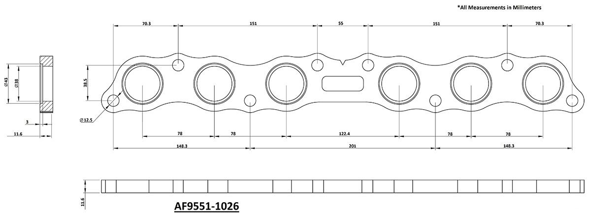 Aeroflow Toyota 2JZ-GE Stainless Steel Header Flange (AF9551-1026SS)