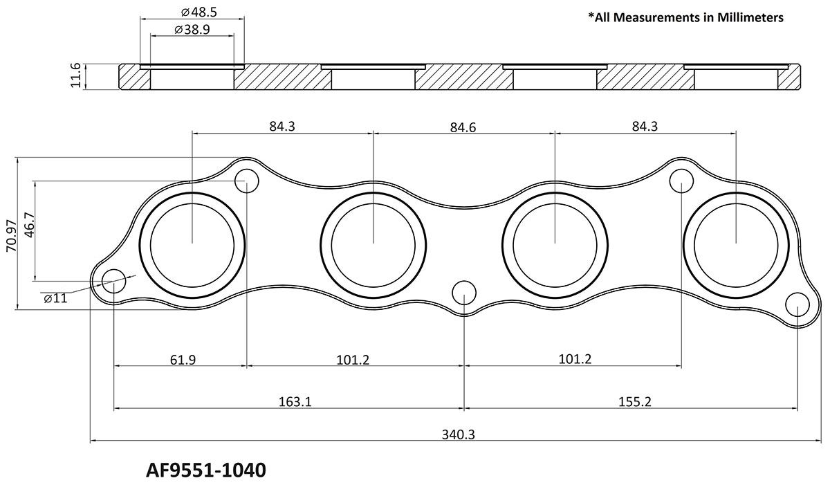 Aeroflow Honda K Series Stainless Steel Header Flange (AF9551-1040SS)