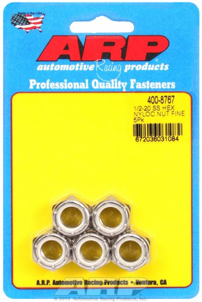 CLEARANCE ARP fasteners S/S Hex Nyloc Nuts AR400-8767