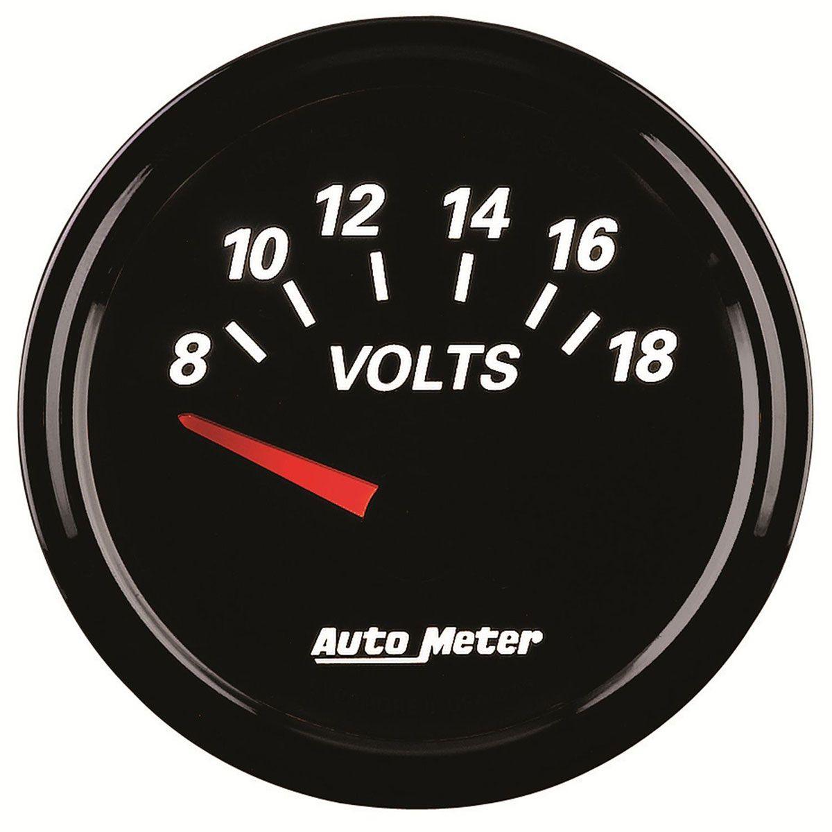 Auto Meter Designer Black II Voltmeter Gauge AU1293