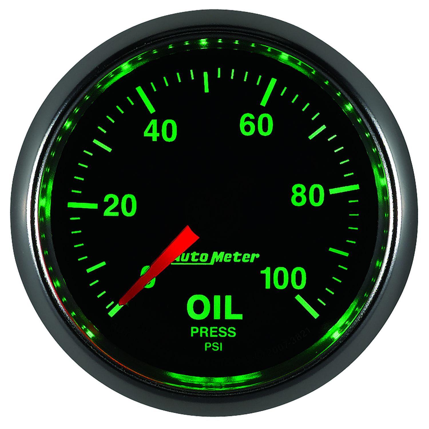 Auto Meter GS Series Oil Pressure Gauge AU3821