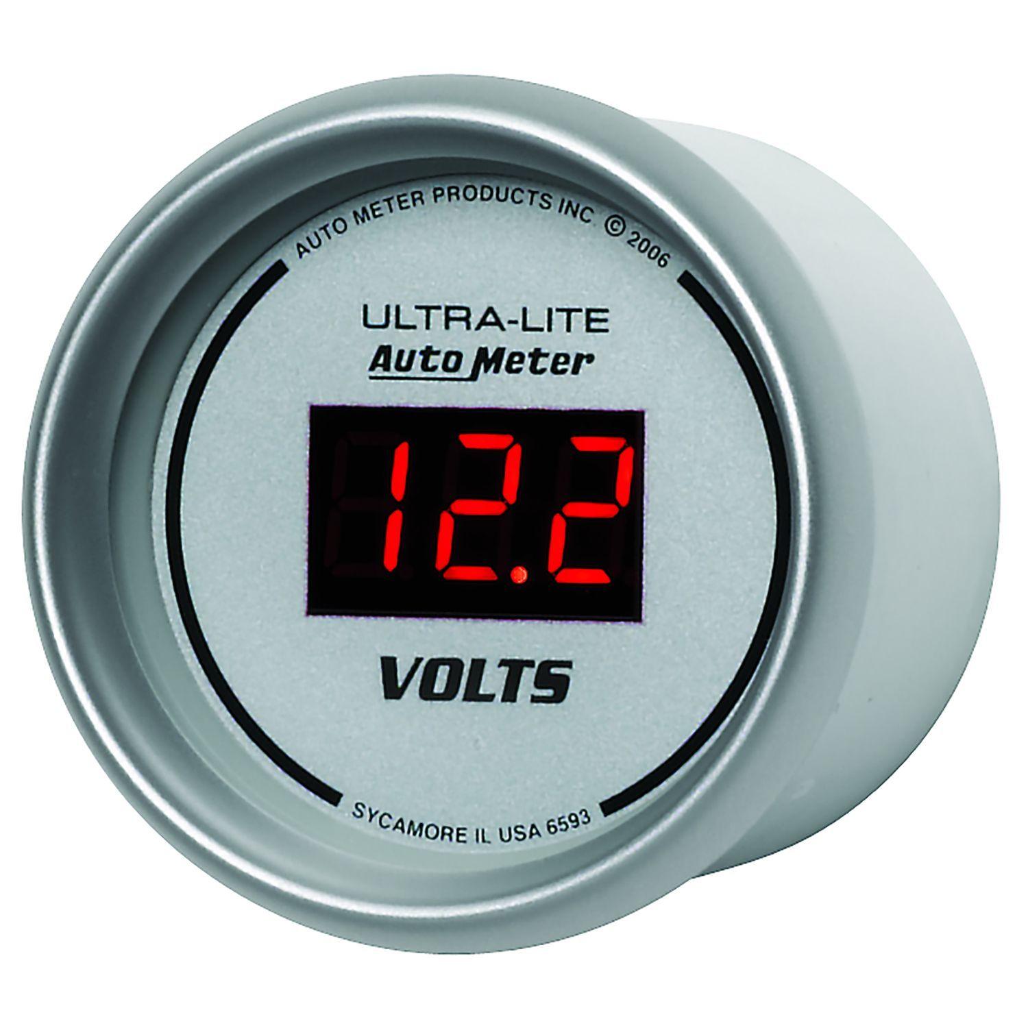 Auto Meter Ultra-Lite Digital Series Voltmeter Gauge AU6593