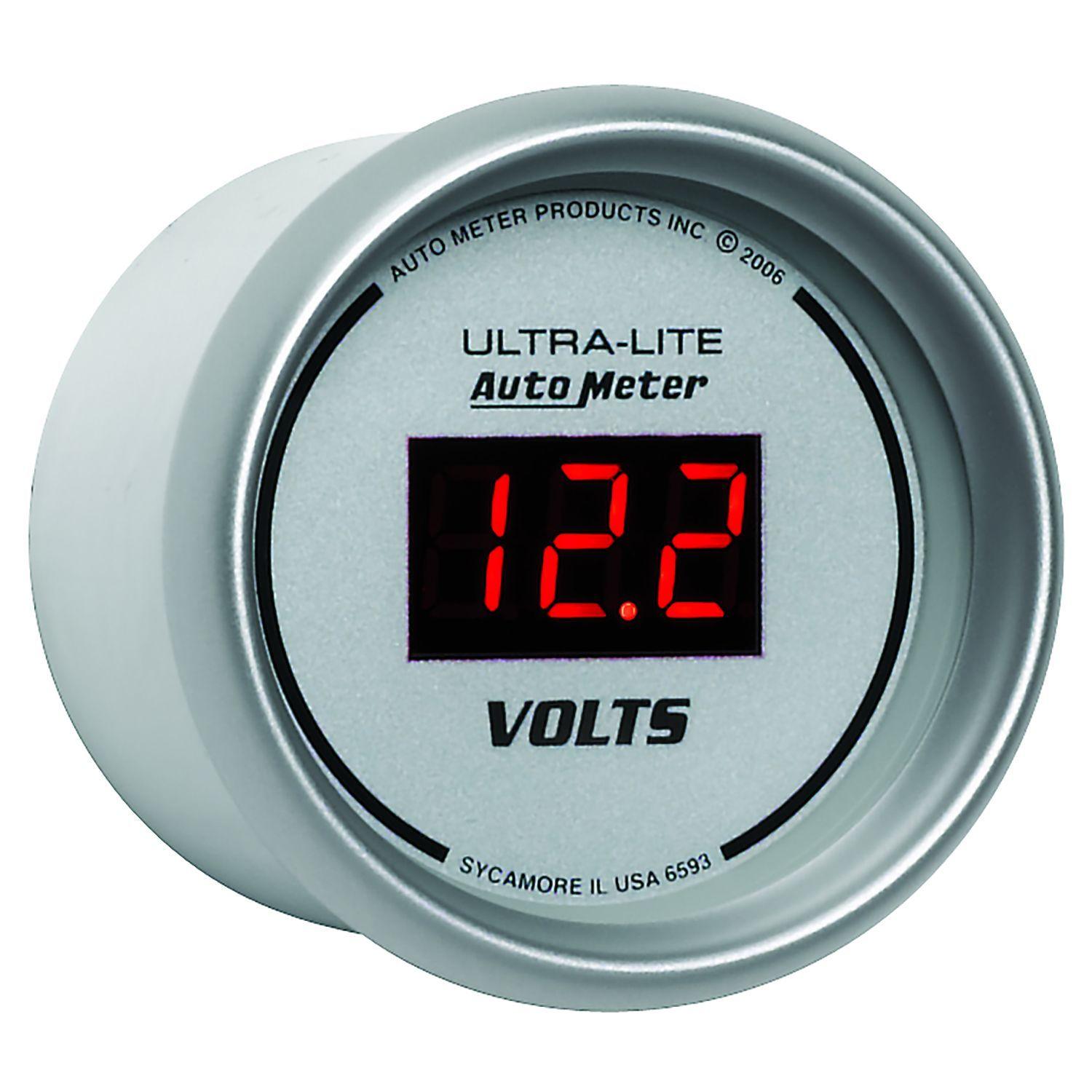 Auto Meter Ultra-Lite Digital Series Voltmeter Gauge AU6593