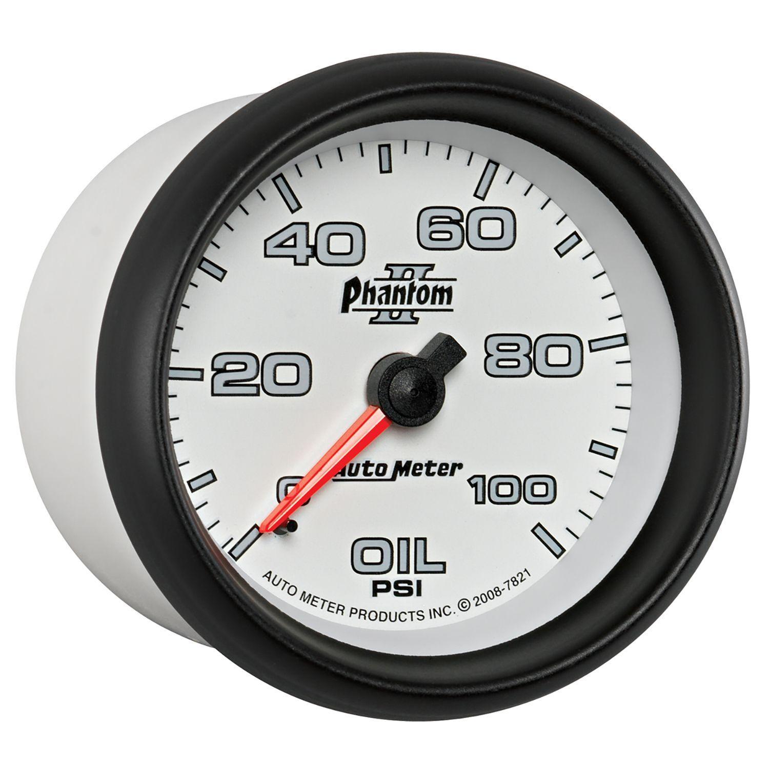 Auto Meter Phantom II Series Oil Pressure Gauge AU7821