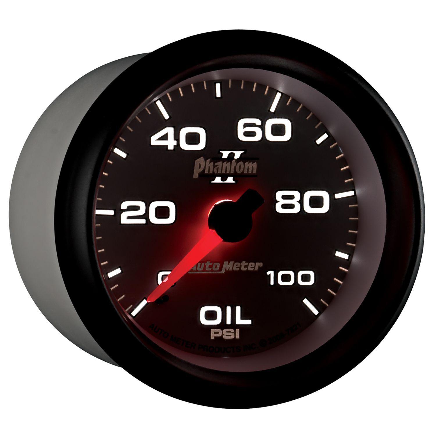 Auto Meter Phantom II Series Oil Pressure Gauge AU7821