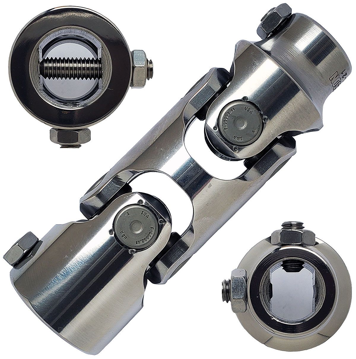 Borgeson Borgeson Polished Stainless Steel Double Needle Bearing Universal Joint BOR14495