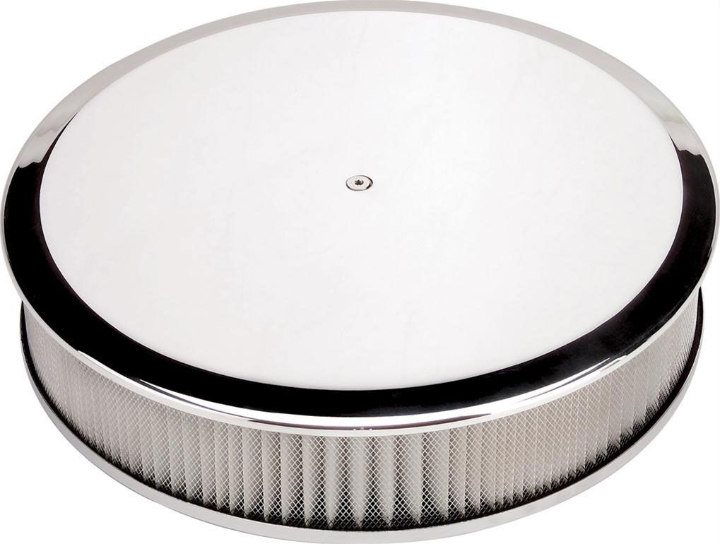 Billet Specialties Polished Aluminium Round Air Cleaner Assembly - Plain BS15829