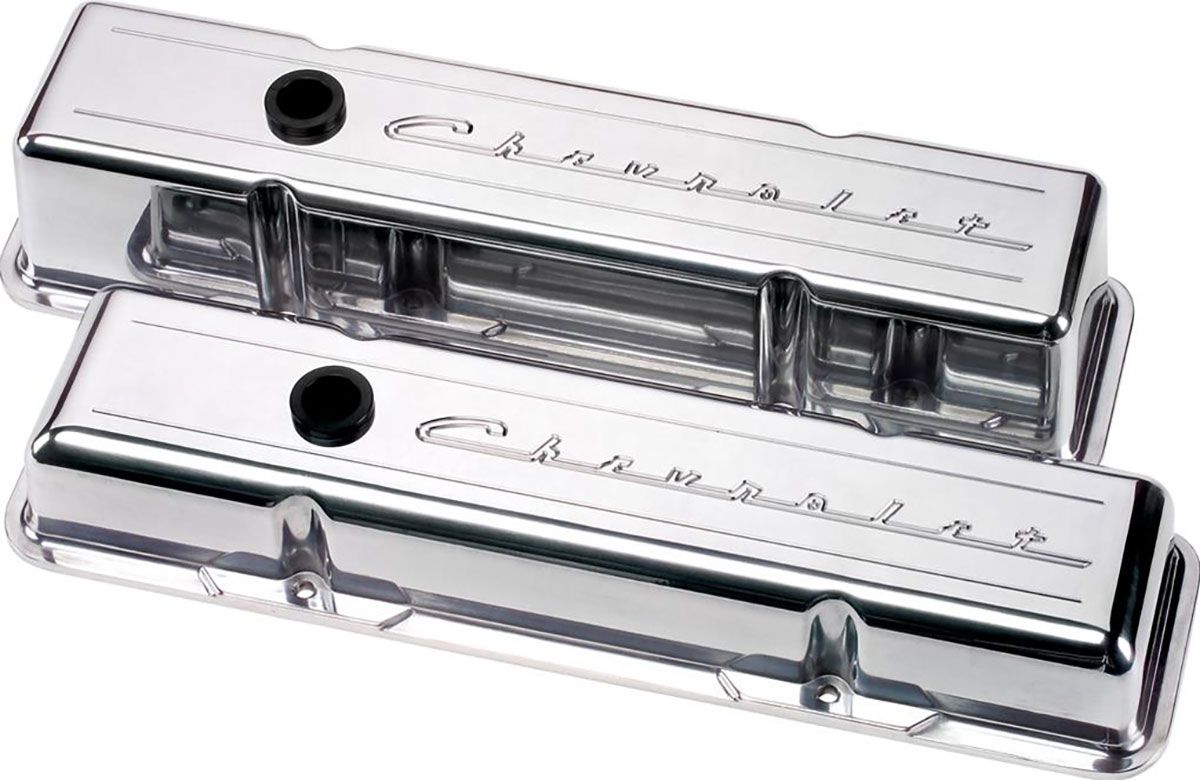 Billet Specialties Aluminium Valve Covers With Chevrolet Logo - Polished BS95123