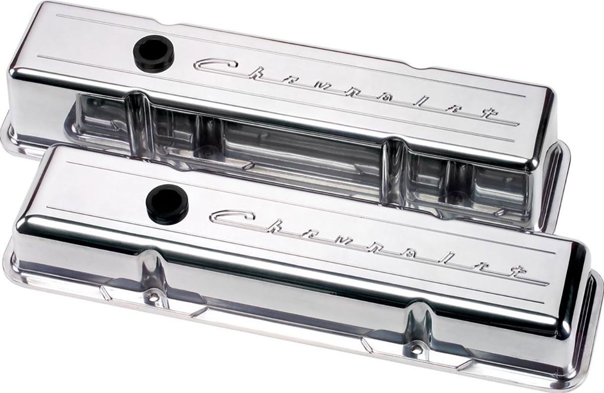 Billet Specialties Aluminium Valve Covers With Chevrolet Logo - Polished BS95223