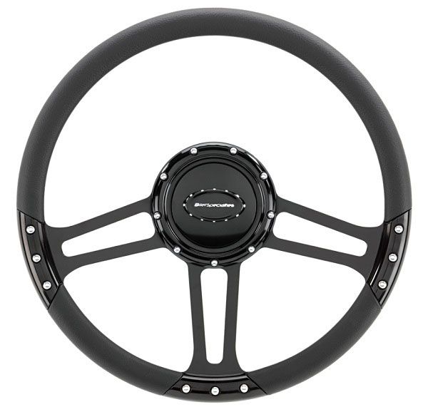 Billet Specialties 14" Billet "Draft" Black Steering Wheel BSBLK29263DRAFT