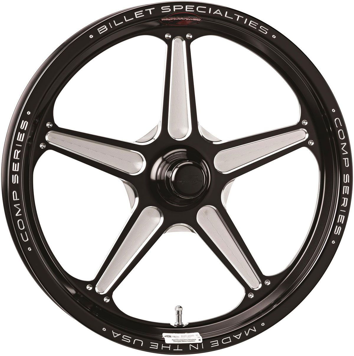 Billet Specialties Comp 5 Bolt-On Wheel 17" x 4.5" - Black BSCSFB37456127