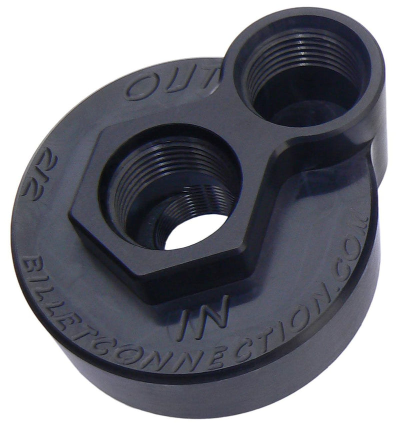 Clear View Filtration -12AN Billet Oil Block Adapter Kit - Black Anodised CV212-B
