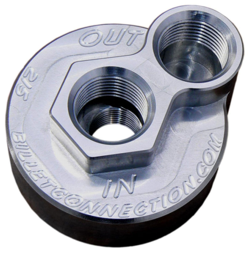 Clear View Filtration -12AN Billet Oil Block Adapter Kit - Clear Anodised CV215