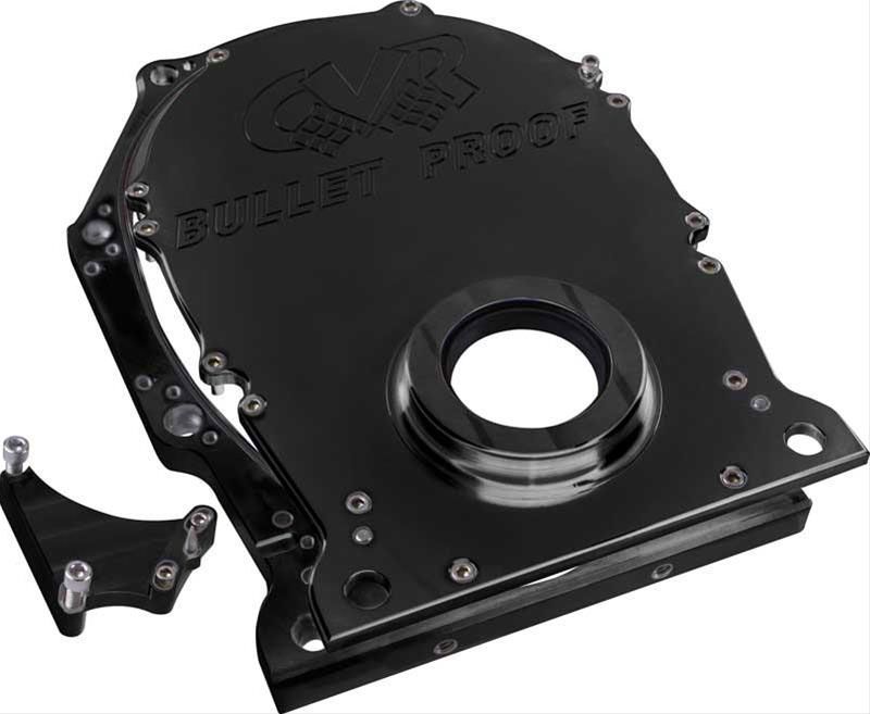 CVR 2 Piece Billet Timing Cover - Black CVRTC2440BK