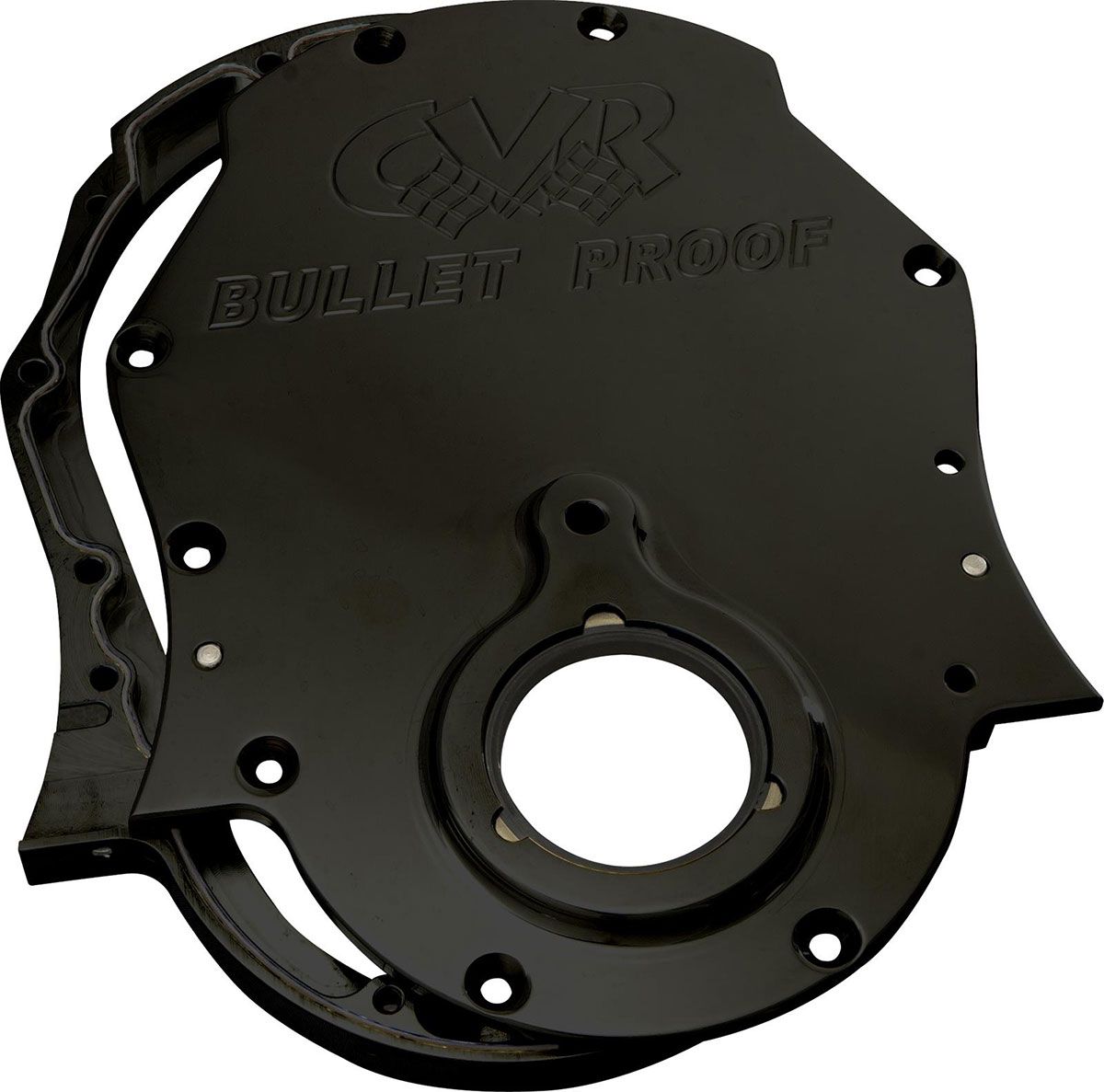 CVR 2 Piece Billet Timing Cover - Black CVRTC2454BK