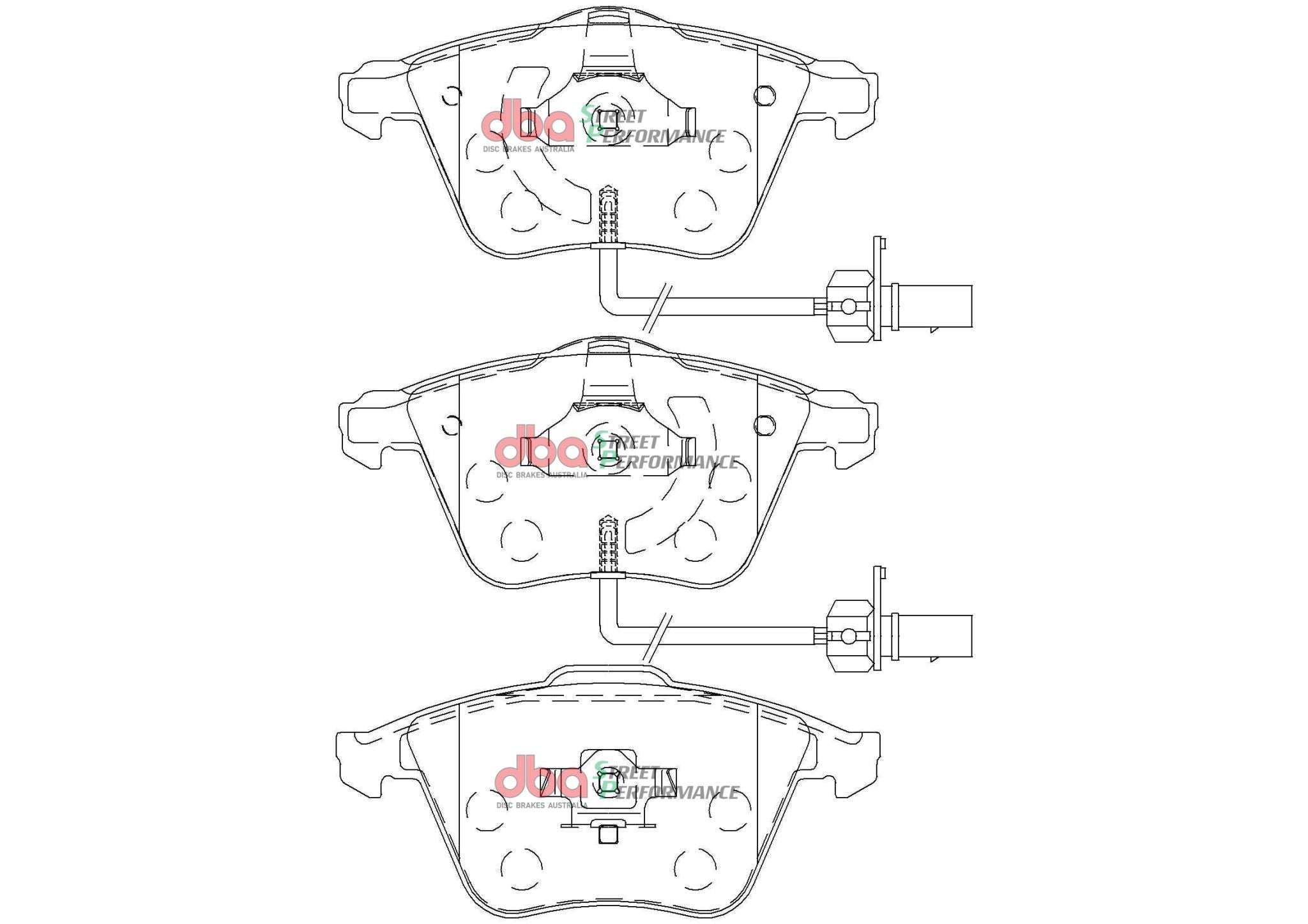 Volkswagen Eos, Passat 05-16 SP PERFORMANCE Front DBA Brake Pad