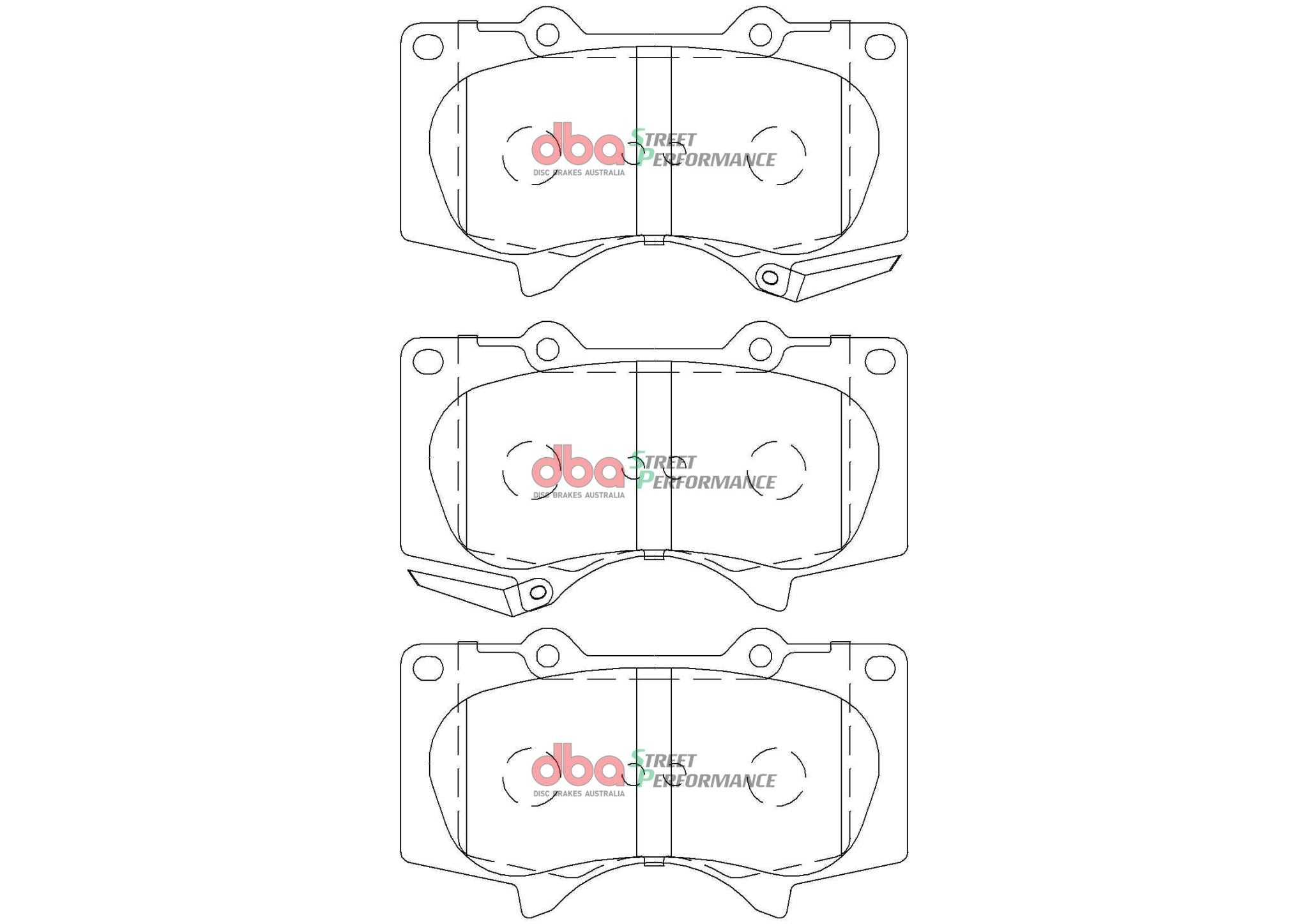 Brake Pad to suit Toyota Fortuner 15- SP PERFORMANCE Front DBA