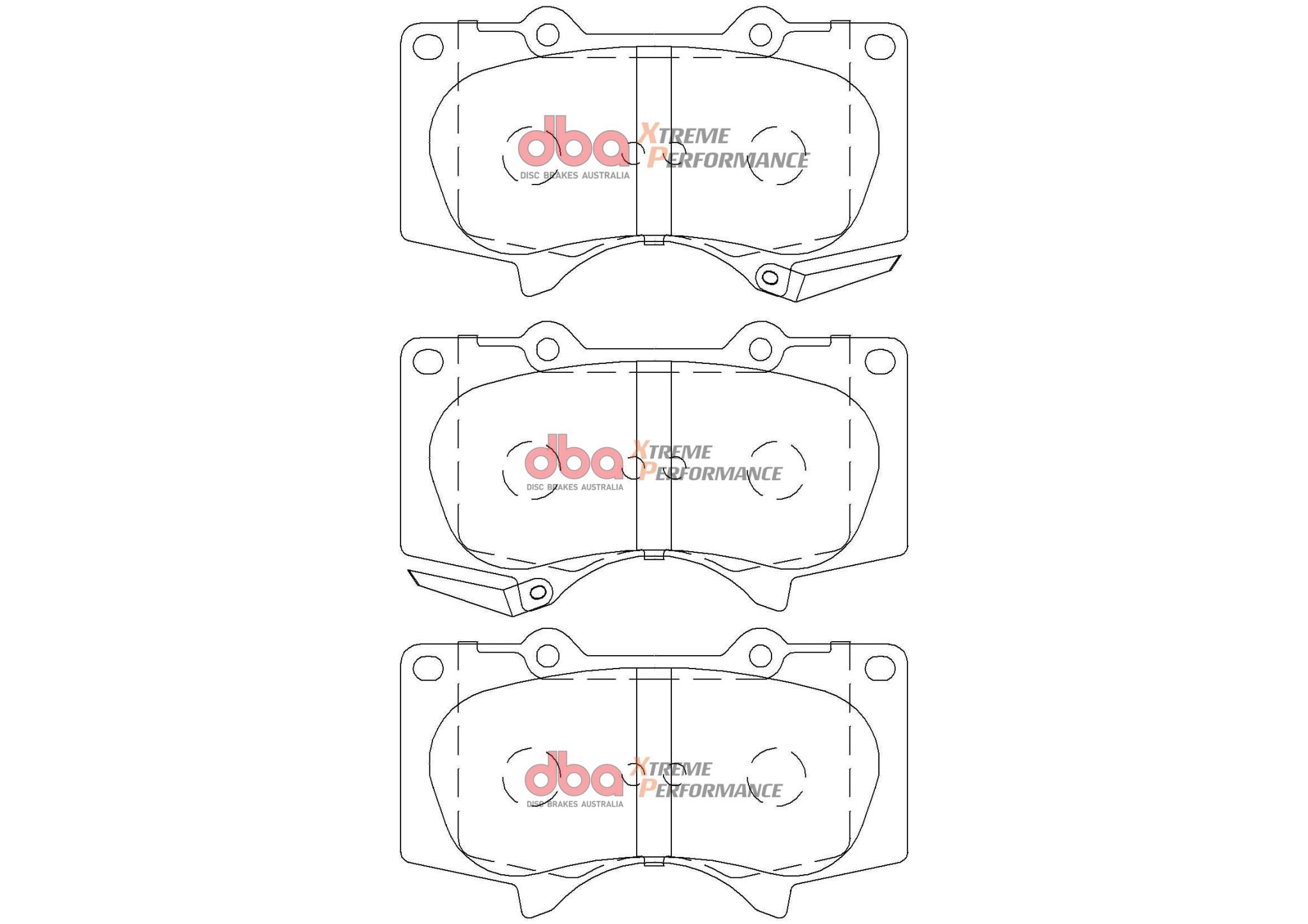 Brake Pad to suit Toyota Fortuner 15- XP PERFORMANCE Front DBA