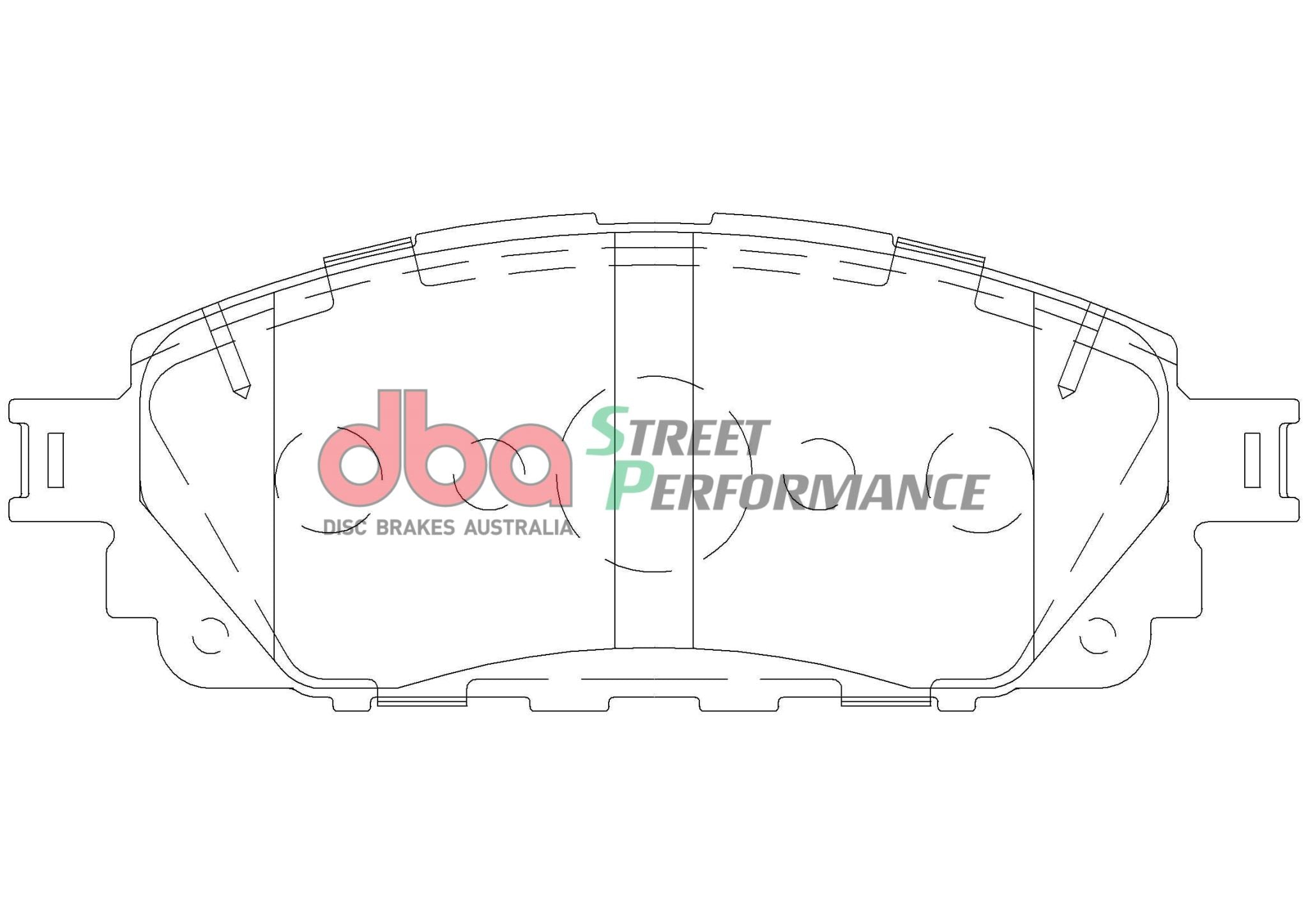 Brake Pad to suit Toyota Hi Lux 5/ 296mm rotor 15- SP PERFORMANCE Front DBA