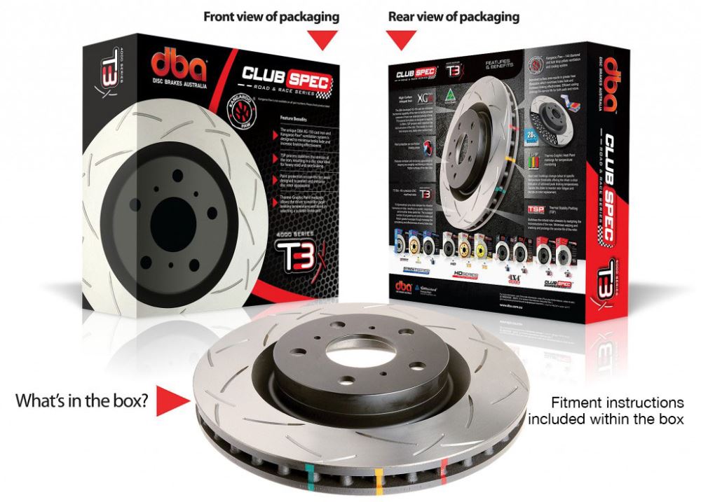 Holden VB-VS 78-97 4000 T3 Slot SLD Rear DBA Disc Brake Rotors