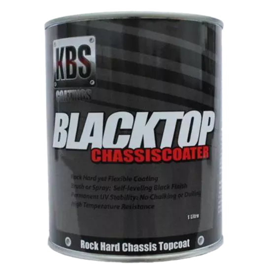 KBS BLACKTOP PERMANENT UV TOP COAT GLOSS BLACK 4 LITRE