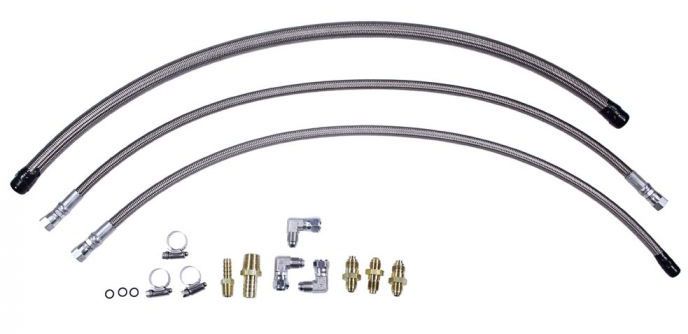 Flaming River Stainless Braided Hose Kit - Remote Reservoir FR1610