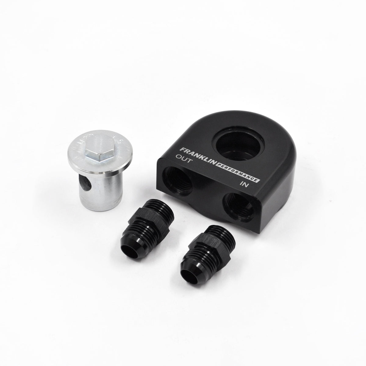Franklin Performance Oil Filter Relocation & Cooling Kit Low Profile Block Adaptor Version with Aeroflow Oil Cooler