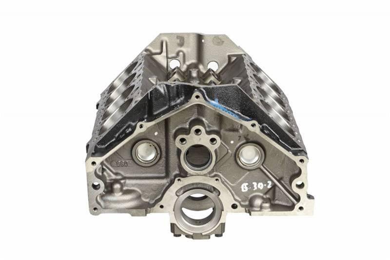 GM Genuine Parts Cast Iron 350 Engine Block, 4-Bolt Mains, 383 Clearanced, 1-Piece Rear Main GM19