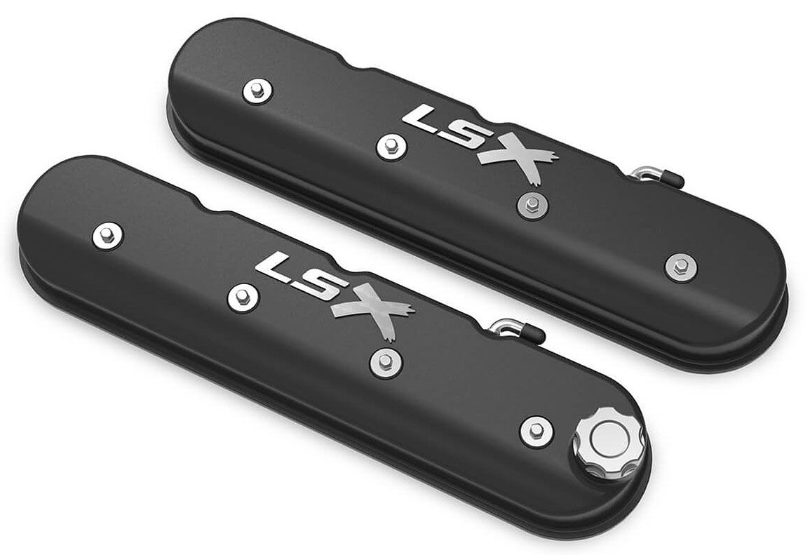 Holley Black Satin LSX Aluminium Valve Covers HO241-407