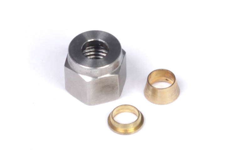 HALTECH 1/4" Nut and Brass Ferrule Only