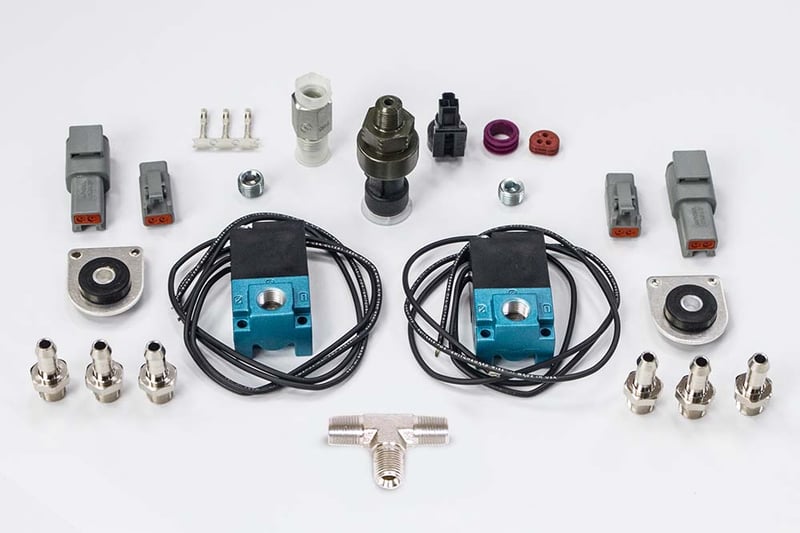 HALTECH CO2 Boost Control Dual Solenoid & Pressure Sensor Kit Thread: 1/8 NPT
