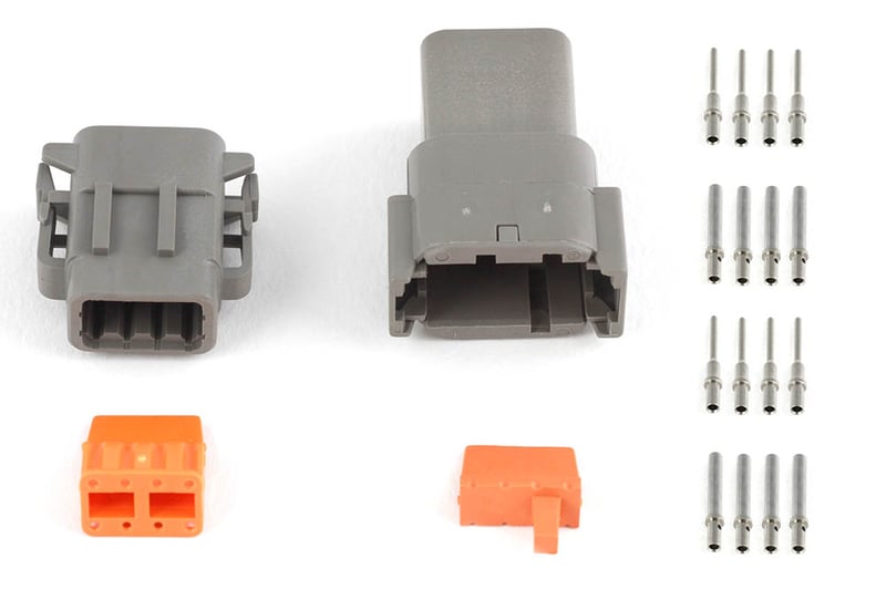 HALTECH Plug and Pins Only - Matching Set of Deutsch DTM-8 Connectors (7.5 Amp)