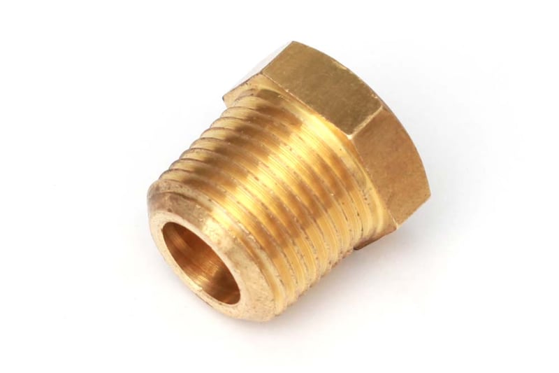 HALTECH Adaptor - Brass 1/8" NPTF to 3/8" NPTF Length: 20mm