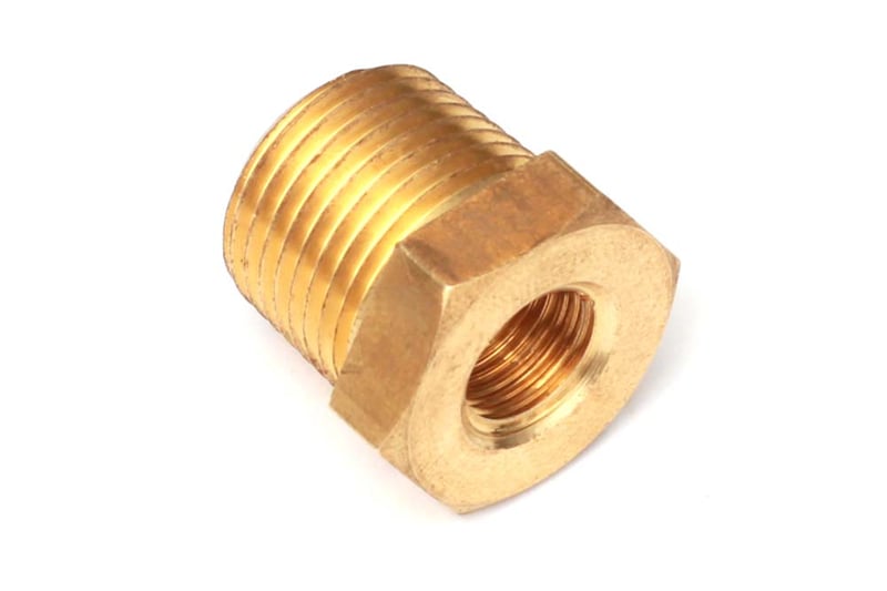 HALTECH Adaptor - Brass 1/8" NPTF to 3/8" NPTF Length: 20mm