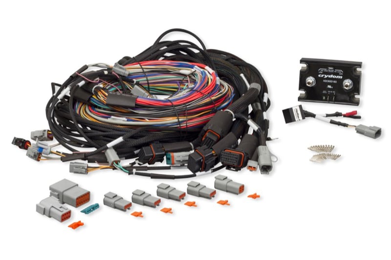 HALTECH Elite 2500 & Race Expansion Module (REM) 16 Injector Universal Integrated Wire-in Harness Length: 2.5m (8')