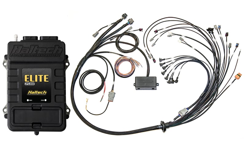 HALTECH Elite 2500 + V8 Small/Big Block GM, Ford & Chrysler Terminated Harness Kit Injector Connector: Bosch EV1