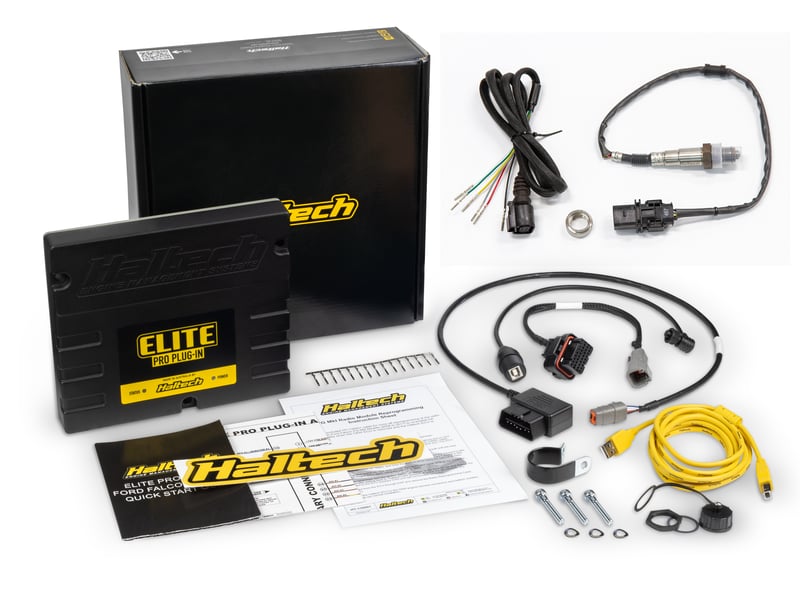 HALTECH Elite PRO Plug-in ECU - Ford Falcon i6 "Barra" + Onboard Wideband Sensor Kit Length: 2.5m (8')