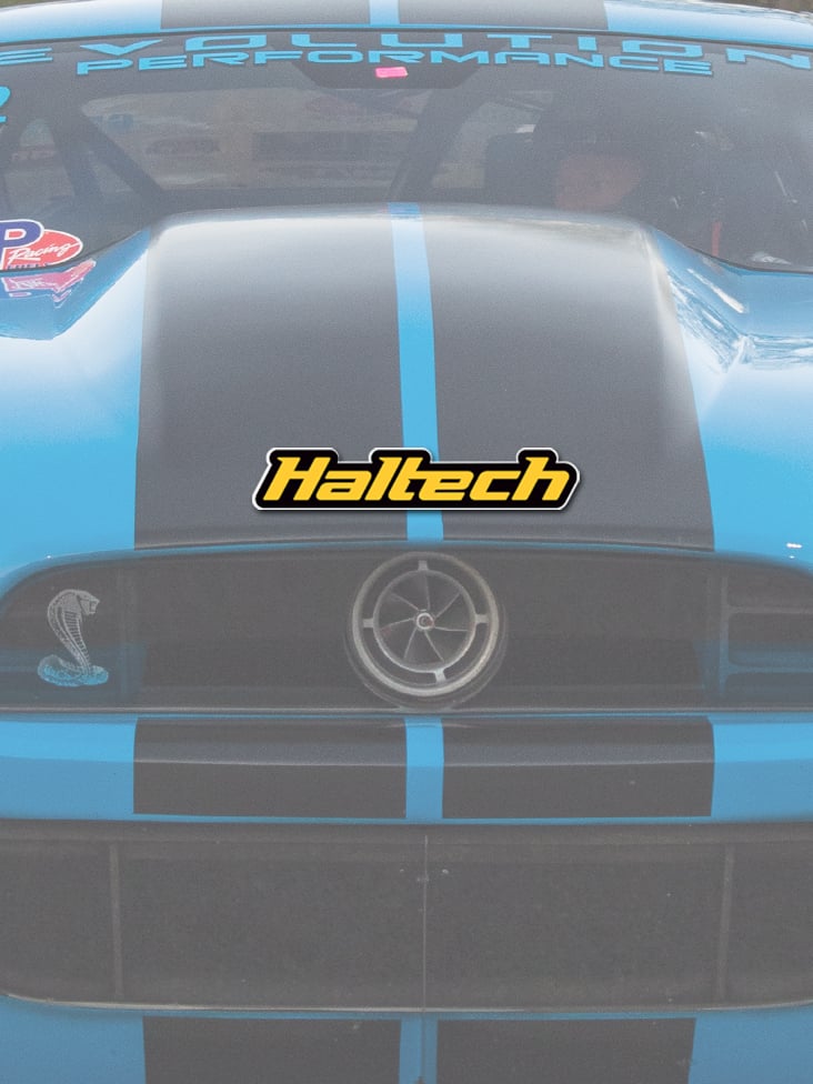 Haltech Logo Colour Sticker - Yellow Size: 280mm (11")