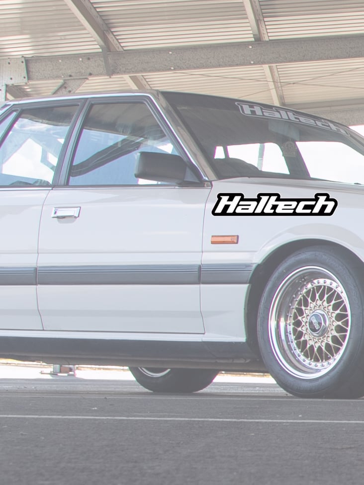 Haltech Logo Sticker Black and White Size: 400mm (16")