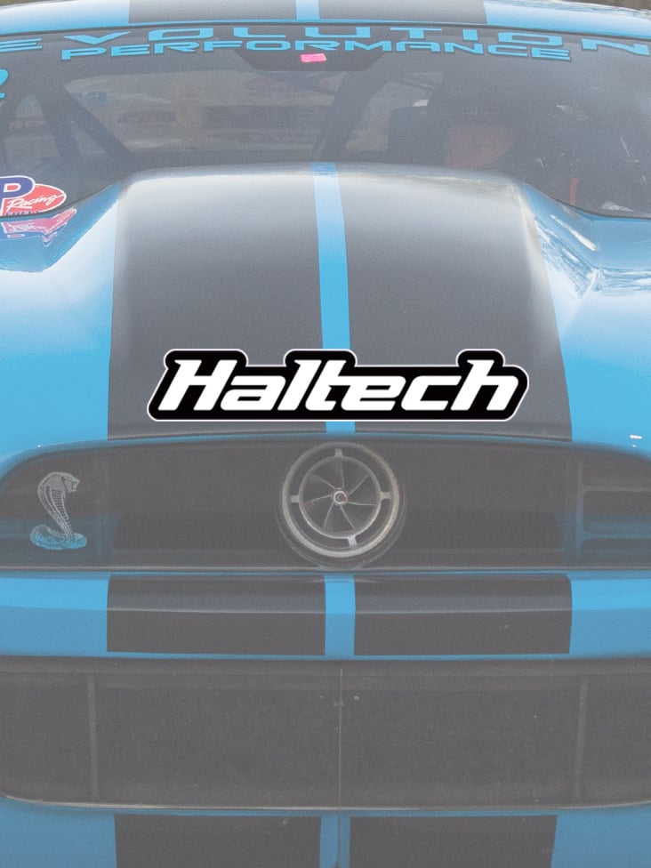 Haltech Logo Sticker Black and White Size: 600mm (24")