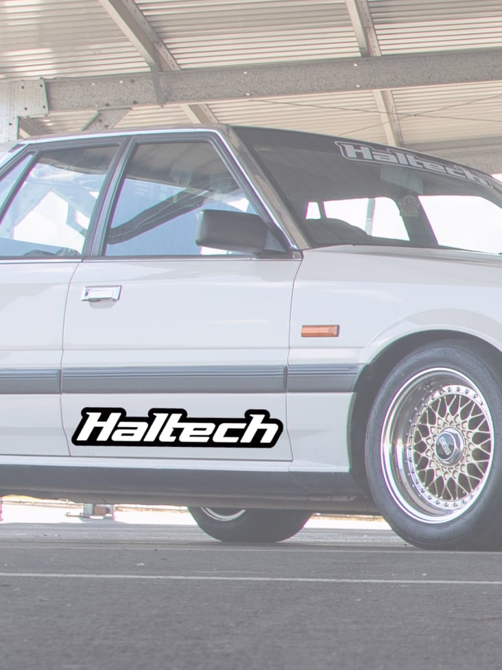 Haltech Logo Sticker Black and White Size: 600mm (24")